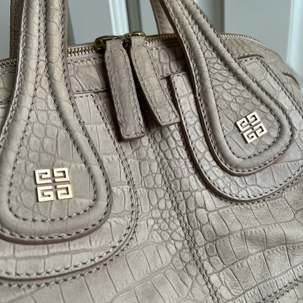 Authentic Givenchy Nightingale Croc Embossed Nubu… - image 4